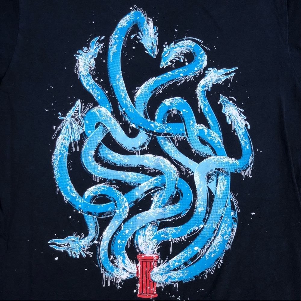Firehydra Retired Threadless Small T-Shirt Designed by Marco Angeles, Size S